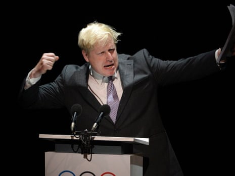 Boris Johnson during opening ceremony of the 124th IOC session at the Royal Opera House in London on 23 July 2012. Photograph: Andrew Gombert/EPA