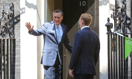 Mitt Romney at No 10 on 26 July 2012. Photograph: Paul Cunningham/Corbis