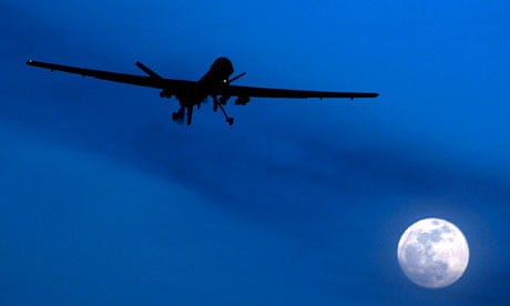 An unmanned US Predator drone flies over Kandahar in southern Afghanistan