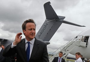 Picture Desk Live: David Cameron departs Farnborough Airshow 