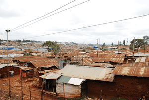 The roof tops of Kibera