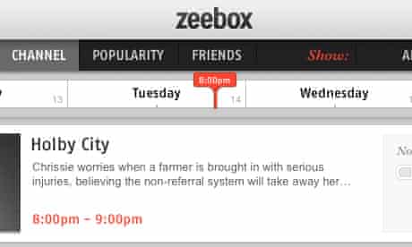 Zeebox's timeline