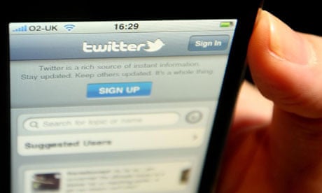 Twitter logo displayed on iPhone screen