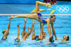 Synchronised swimming: Olympics Day 14 - Synchronised Swimming