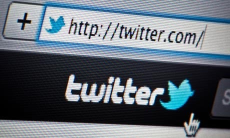Close up of the Twitter logo as seen on its website