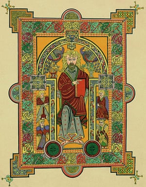 Story of British Art: Depiction of St. Matthew the Apostle from the Book of Kells