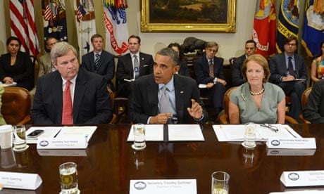 Barack Obama in meeting about US drought