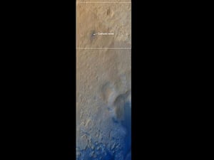 Curiosity on Mars: rover's landing site within Gale Crater on Mars