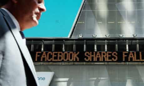 Facebook Shares Drop To Less Than Half Their Initial Stock Price Facebook The Guardian Facebook Shares Drop To Less Than Half Their Initial Stock Price Facebook The Guardian