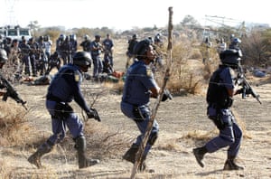 South African shooting: South Afria Police shoot striking miners
