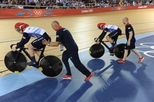 cycling track olympics london team similarly pursuit dominant qualifying setting gb record round