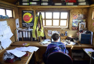 Wagenburg settlement: Cecile Lecomte sits in her office at her home