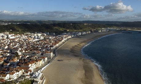 The beach at Nazare in Portugal
