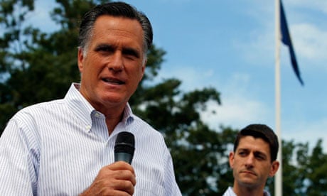 Mitt Romney and Paul Ryan at a campaign stop in Manchester, New Hampshire