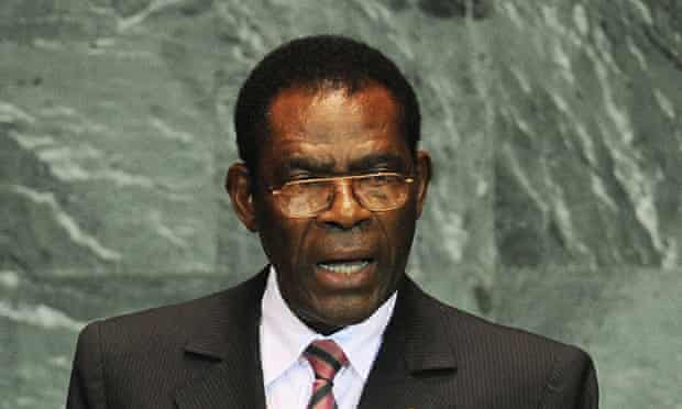 Equatorial Guinea's president Teodoro Obiang Nguema Mbasogo