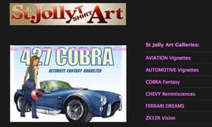 A screen grab from the web site of St. Jolly T-Shirt Art, a sole proprietership of gunman Jeffrey Johnson.