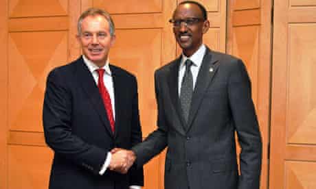 Tony Blair and Rwandan President Paul Kagame