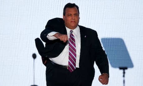 New Jersey Governor Chris Christie in full flow at the RNC in Tampa.