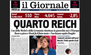 Il Giornale front page, 3 August 2012