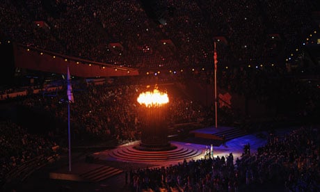 Paralympic cauldron at opening ceremony