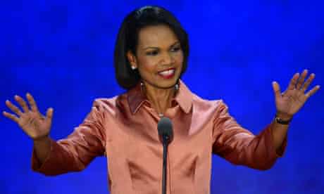 Condoleezza Rice speaking at the Republican national convention