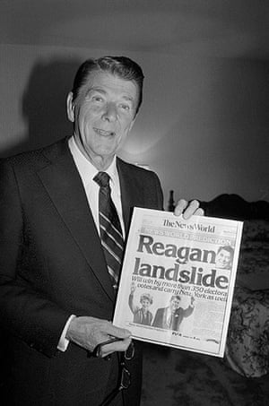 10 best: Ronald Reagan Presenting Victory Headlines