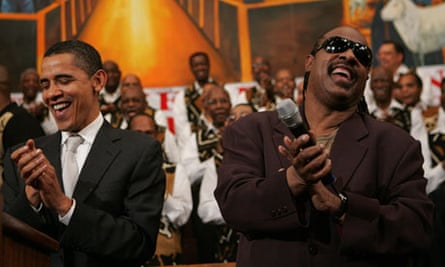 Performing for Democratic presidential hopeful Barack Obama, 2007.
