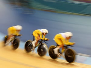 Australia's women's team pursuit riders were beaten by the USA