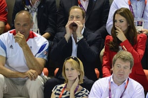 wills and kate olympics: royals at the  at the Aquatic centre