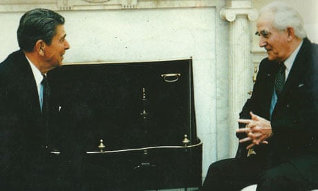 Brian Crozier with Ronald Reagan