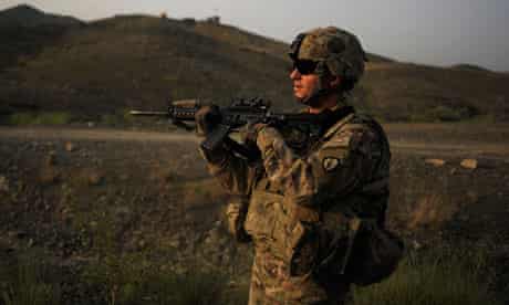 A US soldier in Afghanistan