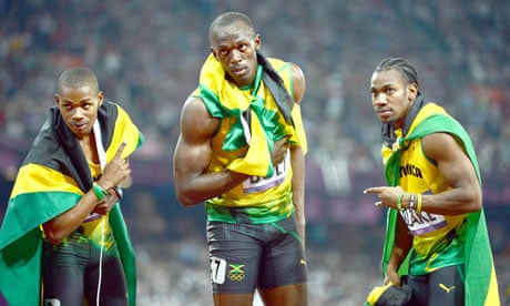 Usain Bolt after wining the 200m final