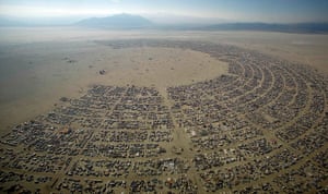Burning Man: An aerial view shows the Burning Man arts and music festival