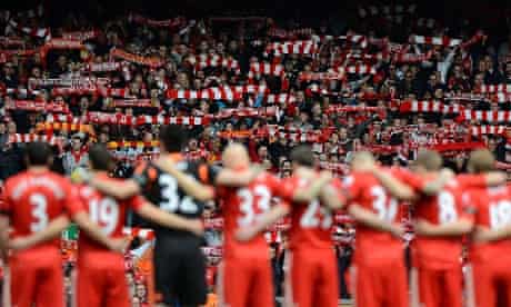Liverpool players and fans observe a minute's silence to mark the 23rd anniversary of the Hillsborough disaster.