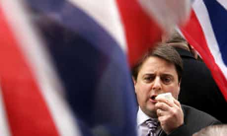 Nick Griffin in front of union flag