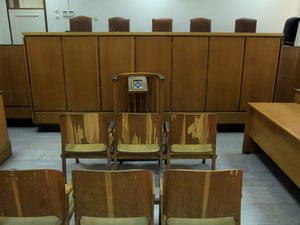 An empty courtroom is seen in Athens, Greece, 17 September 2012.