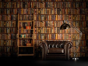 Faking it interiors: Library wallpaper (ref L04A-MULTI), from andrewmartin.co.uk
