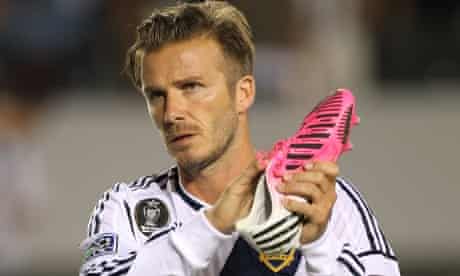 David Beckham LA Galaxy pink boot
