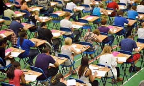 Pupils sitting GCSE exam