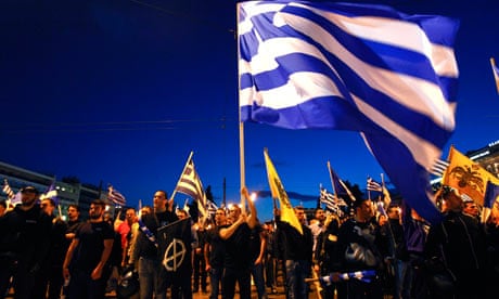 Supporters of the extreme-right Golden Dawn party, Greece