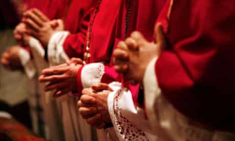 Bishops pray at the Marien Dom church