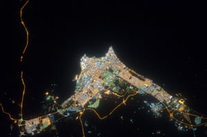 Satellite Eye: nighttime nadir view of Kuwait City