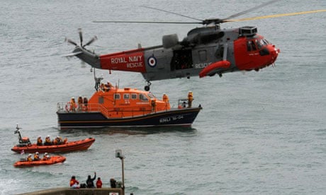 Coastal rescue craft in Cornwall where a woman has drowned after being swept out to sea
