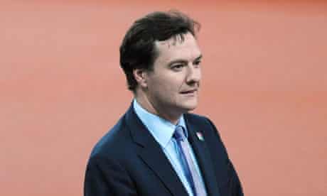 George Osborne prepares to present medals for the men's T38 400m race
