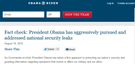 Obama truth squad leaks