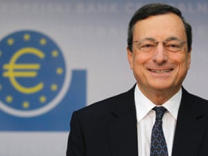 European Central Bank (ECB) President Mario Draghi  smiles as he speaks during the monthly news conference in Frankfurt September 6, 2012. 