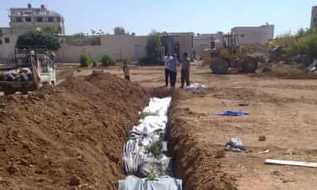 A mass grave in Daraya