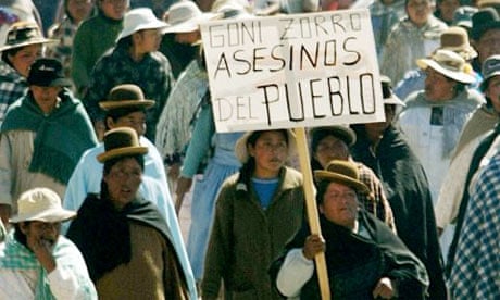 Gonzalo Sanchez de Lozada protest, 2003