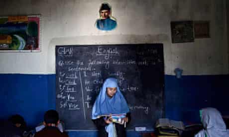 English lesson at a school in Pakistan