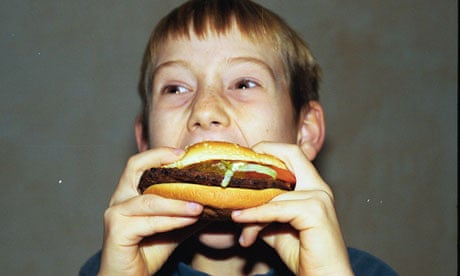 A child eating junk food
